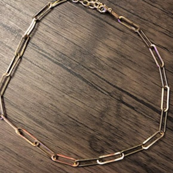 Gold Colored Chain Necklace - Picture 2 of 5